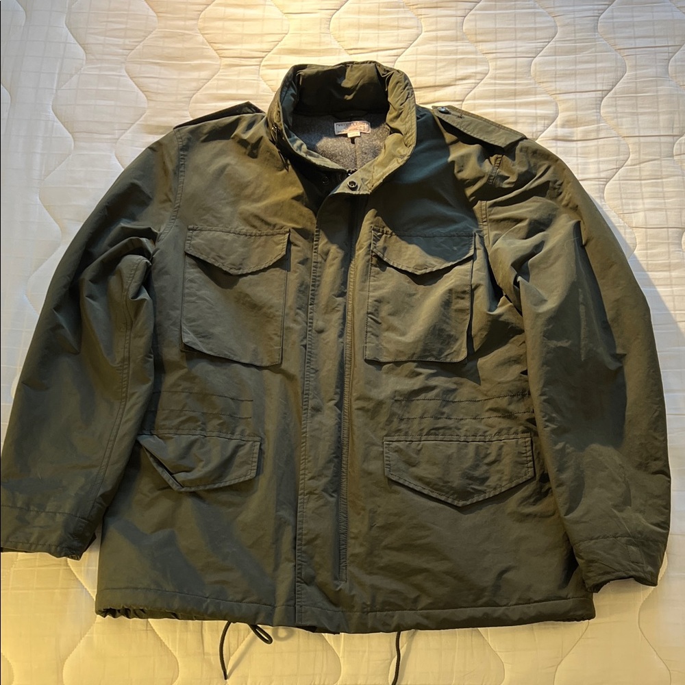 Wallace & Barnes (J. Crew) Men's Classic Military Field Jacket — Olive — Large